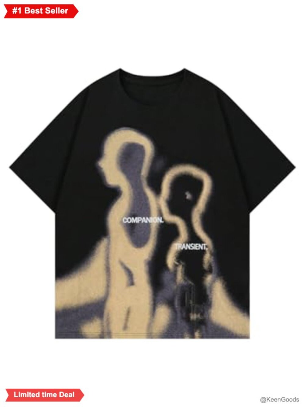 Men's Oversized Graphic Tee Crew Neck Short Sleeve T-Shirt Casual Summer Top